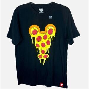 Uniqlo x Disney Pepperoni Pizza T-Shirt - BLACK